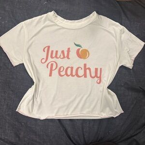 Just Peachy White T-Shirt